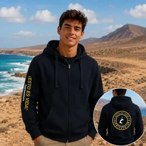chaqueta cremallera azul marino
