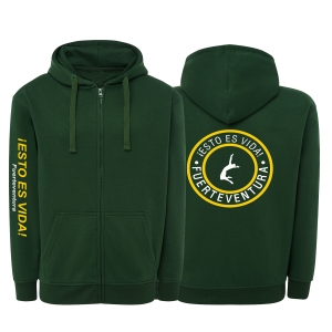 Chaqueta cremallera verde