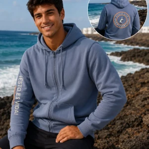 chaqueta cremallera blue