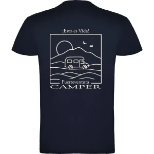 camiseta camper azul marina detrás